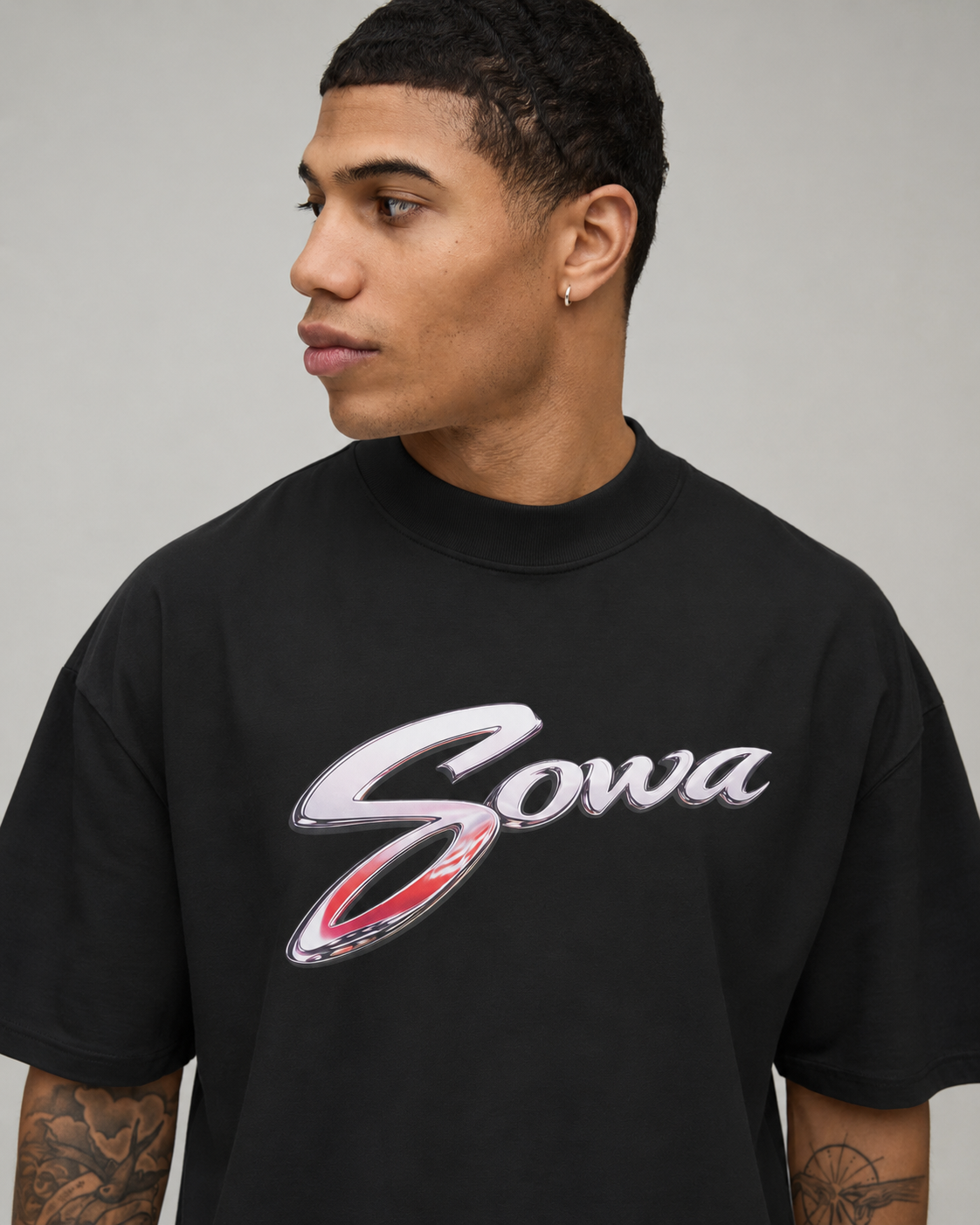 Sowa Red Chrome Oversize Tee