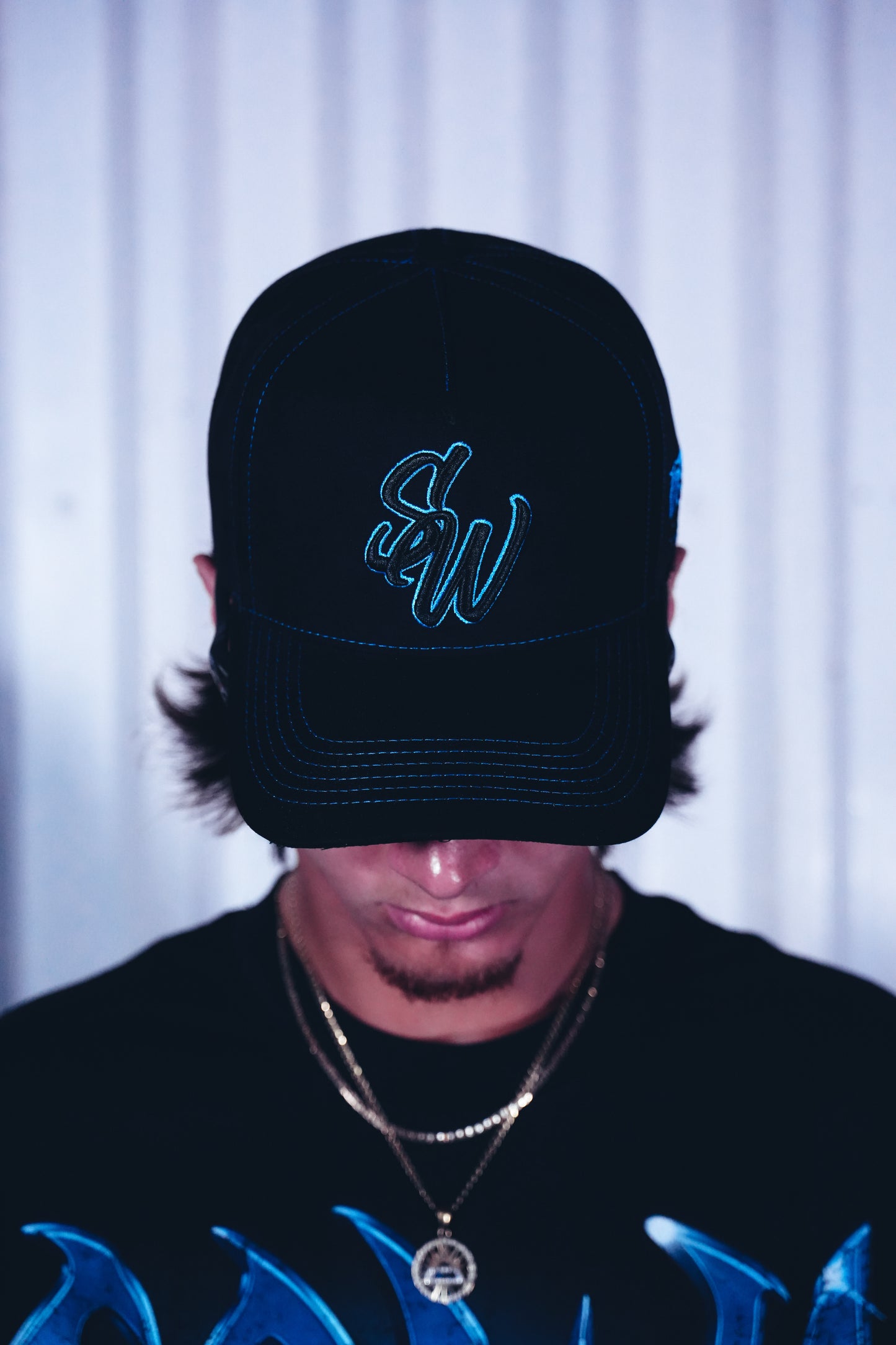 SW black w blue details
