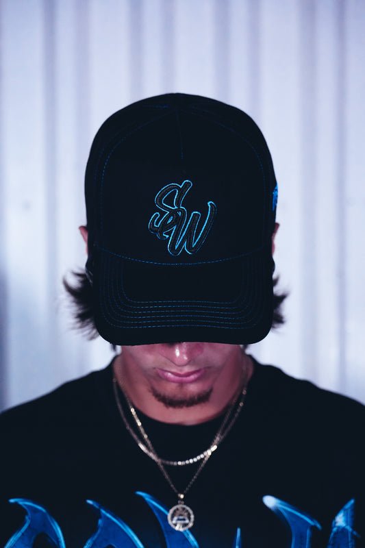 SW black w blue details